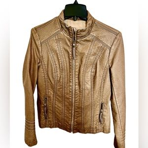 Big Chill Faux Leather Womens Fall Jacket Size S
